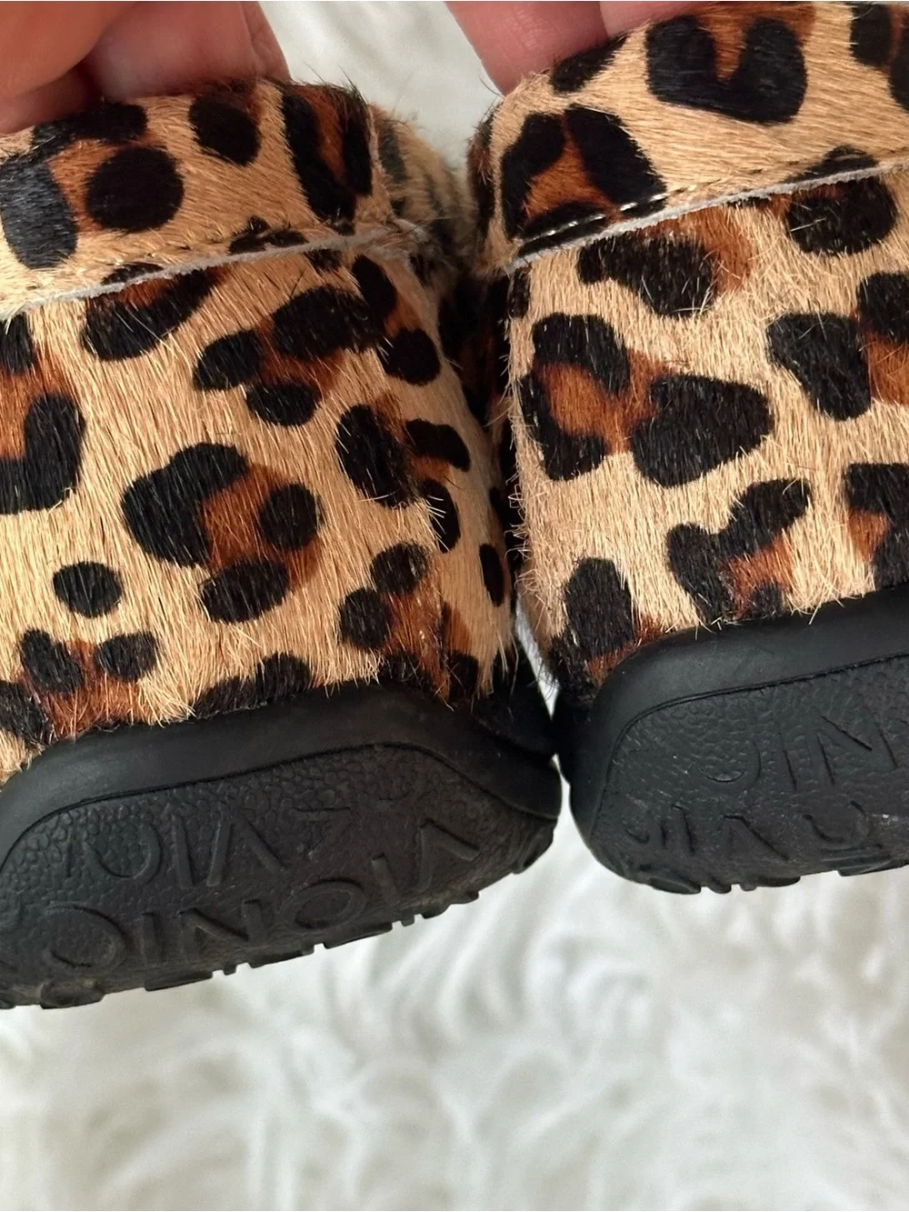 Vionic Leopard Print Jeweled Flats - Black, Tan